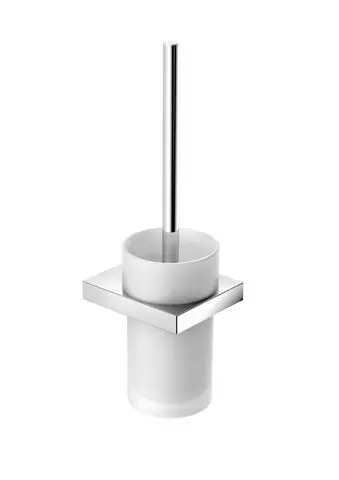 Hewi WC-Bürstengarnitur Sys 100 chrom, Bürstenglas Kristall satiniert 100.20.10045 1002010045