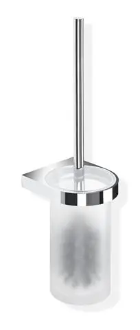 Hewi WC-Bürstengarnitur Sys 800 chrom, Glas Kristall satiniert 800.20.10045 8002010045