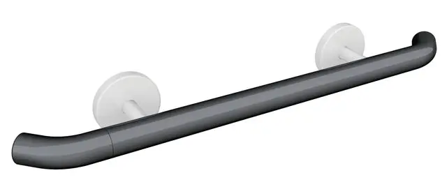 Hewi Haltegriff, L:600, 45 Gr Endbogen, signalweiß, Stangen farb. anthrazitgrau 950.36.33091 92 950363309192