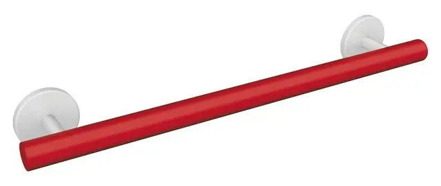 Hewi Haltegriff, L:600mm, d:33mm, Kst., signalweiß, Stangen farb. rubinrot 950.36.13091 33 950361309133