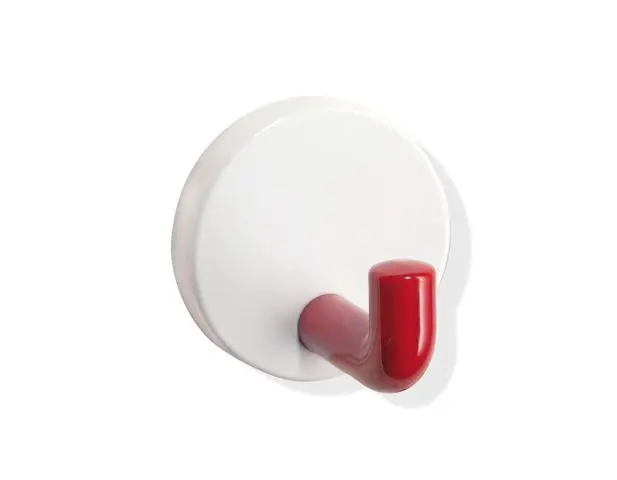 Hewi Einzelhaken Sys 800 K, d:50mm, Ros. signalweiß,Haken farb. rubinrot 800.90.03091 33 800900309133
