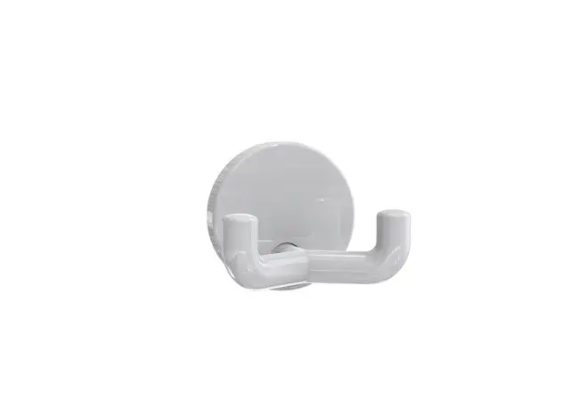 Hewi Doppelhaken Ser 477, d:50mm, eckige Hakenform lichtgrau 477.90.025 97 4779002597