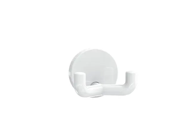 Hewi Doppelhaken Serie 477, d:50mm eckige Hakenform signalweiß 477.90.025 98 4779002598