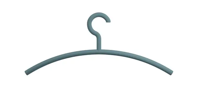 Hewi Kleiderbügel, Haken drehbar, matt, 90Grad Rastpunkte aquablau 570.3B 55 5703B55