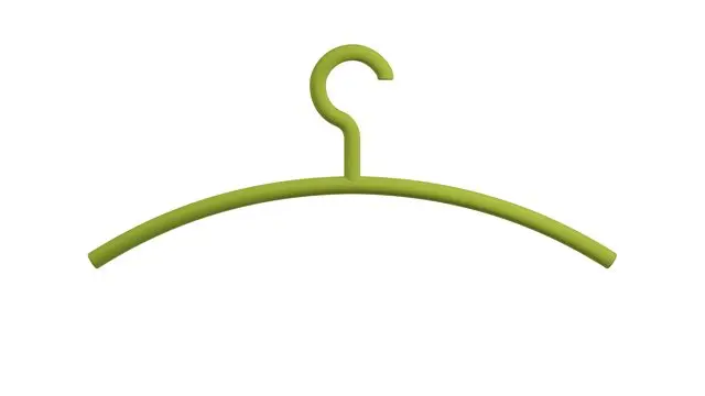 Hewi Kleiderbügel, Haken drehbar, matt, 90Grad Rastpunkte apfelgrün 570.3B 74 5703B74