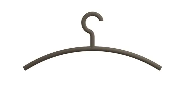 Hewi Kleiderbügel, Haken drehbar, matt, 90Grad Rastpunkte umbra 570.3B 84 5703B84