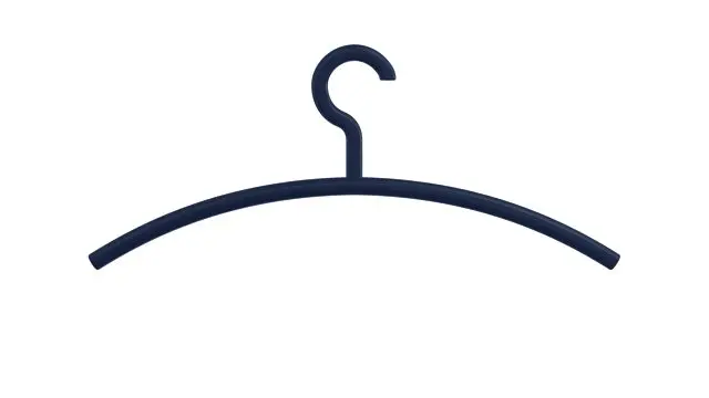 Hewi Kleiderbügel, matt, Haken feststehend stahlblau 570.1B 50 5701B50
