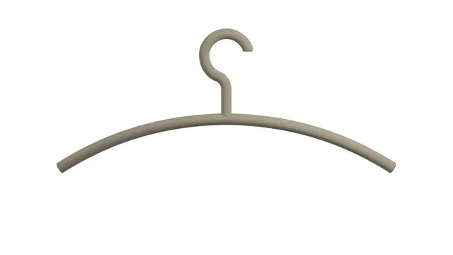 Hewi Kleiderbügel, matt, Haken feststehend sand 570.1B 86 5701B86