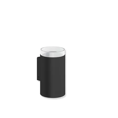 Hewi Glasbecher mit Halter, pulverbeschichtet schw tiefmatt 900.04.00060 DC 9000400060DC