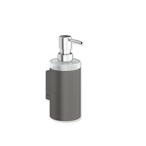 Hewi Seifenspender m. Halter, Glasinlay, plvb dgrau tiefmatt 900.06.00060 SC 9000600060SC
