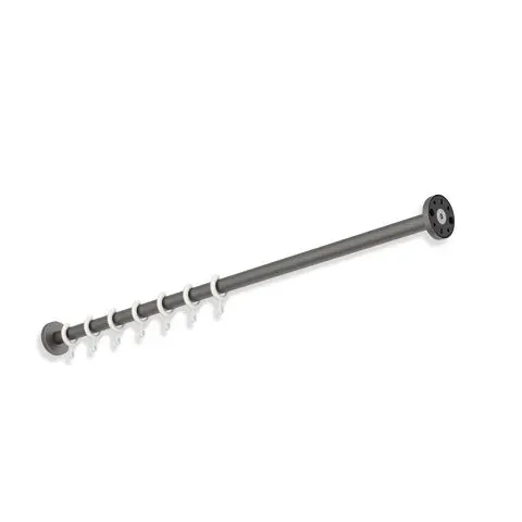 Hewi VH-Stange, d:25, L:2000, 20 Ringe pulverbeschichtet dgrau tma 900.34.40360 SC 9003440360SC