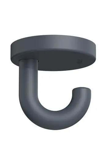 Hewi Haken Ser 477, matt, d:50mm, als Unterkopfhaken anthrazitgrau 477.90B015 92 47790B01592