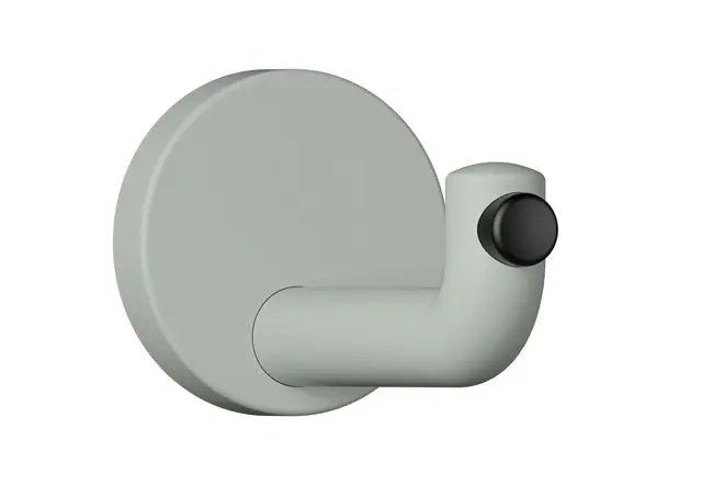 Hewi Wandhaken Ser 477, matt, d:70mm, Türpuffer schwarz felsgrau 477.90B035 95 47790B03595