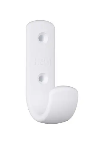 Hewi Garderobenhaken Serie 477,matt,H:75 m.Distanzstück signalweiß 477.90B061 98 47790B06198