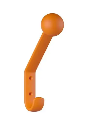 Hewi Garderobenhaken Ser 477, matt, H:174, T:132, m. Kugel orange 477.90B081 24 47790B08124