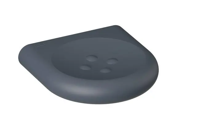 Hewi Seifenablage Ser 477, matt, groß, mit Noppen anthrazitgrau 477.02B200 92 47702B20092