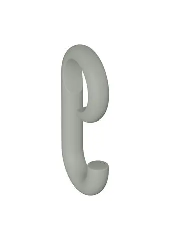 Hewi Haken Ser 477, matt, verschiebb., auf Stange d:28 felsgrau 477.30B010 95 47730B01095