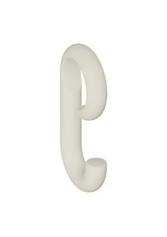 Hewi Haken Serie 477, matt, verschiebb. auf Stange d:28 reinweiß 477.30B010 99 47730B01099