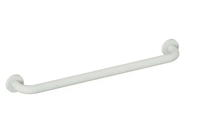 Hewi Badetuchhalter Ser 477, matt, AM:570, m. Rosetten lichtgrau 477.30B100 97 47730B10097