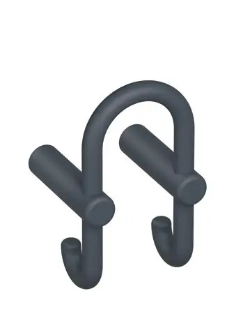 Hewi Grd.D-haken Ser 801, matt, Haken nach hinten zeigend anthrazitgrau 801.90B030 92 80190B03092