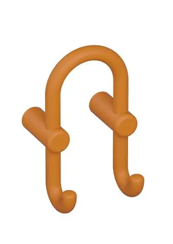 Hewi Grd.D-haken Ser 801, matt, Haken nach vorn zeigend orange 801.90B040 24 80190B04024