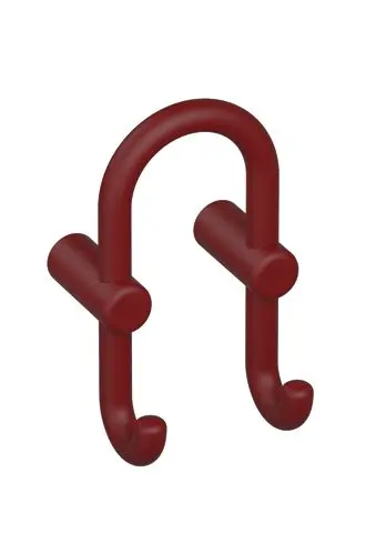 Hewi Grd.D-haken Ser 801, matt, Haken nach vorn zeigend rubinrot 801.90B040 33 80190B04033