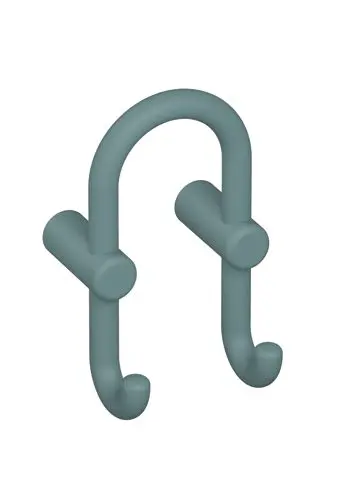 Hewi Grd.D-haken Ser 801, matt, Haken nach vorn zeigend aquablau 801.90B040 55 80190B04055
