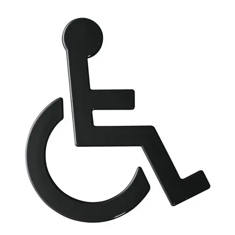 Hewi Symbol Barrierefrei Ser 801, selbstklebend tiefschwarz 801.91.030 90 8019103090