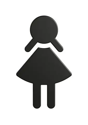 Hewi Symbol Frau Ser 801, matt, selbstklebend tiefschwarz 801.91B020 90 80191B02090