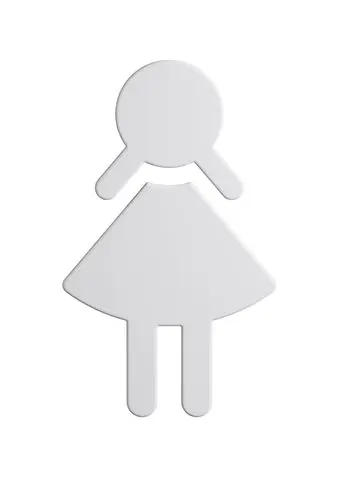 Hewi Symbol Frau Ser 801, matt selbstklebend signalweiß 801.91B020 98 80191B02098