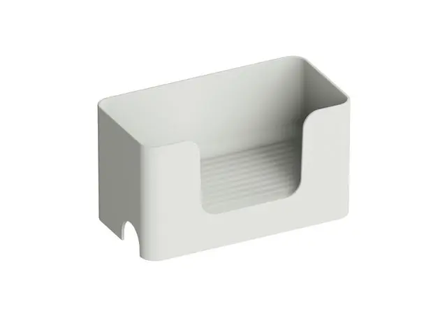 Hewi Ablagebox auf Hewi Stangensystem, LifeSystem, matt lichtgrau 802.03B200 97 80203B20097