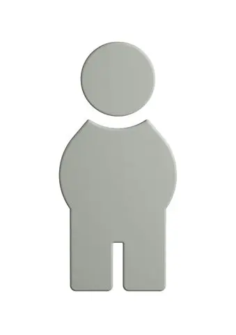 Hewi Symbol Mann Ser 801, matt, selbstklebend felsgrau 801.91B010 95 80191B01095