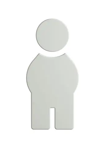 Hewi Symbol Mann Ser 801, matt, selbstklebend lichtgrau 801.91B010 97 80191B01097