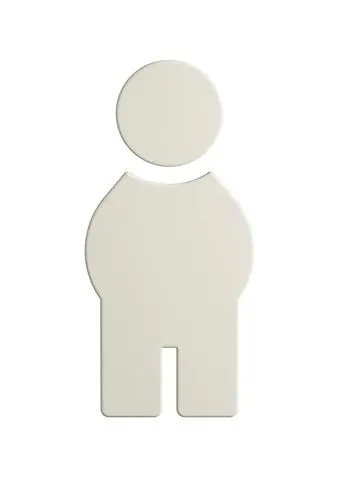 Hewi Symbol Mann Ser 801, matt selbstklebend reinweiß 801.91B010 99 80191B01099