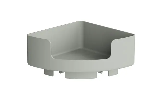 Hewi Eckablage Stangenmontage, LifeSystem, matt felsgrau 802.03B210 95 80203B21095