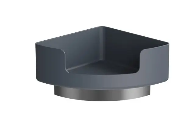 Hewi Eckablage, matt, Wandmontage, Halter chrom anthrazitgrau 802.03B220 92 80203B22092