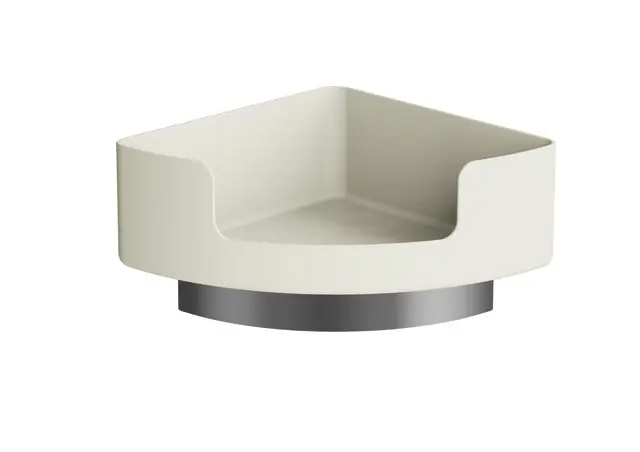 Hewi Eckablage, matt, Wandmontage Halter chrom reinweiß 802.03B220 99 80203B22099