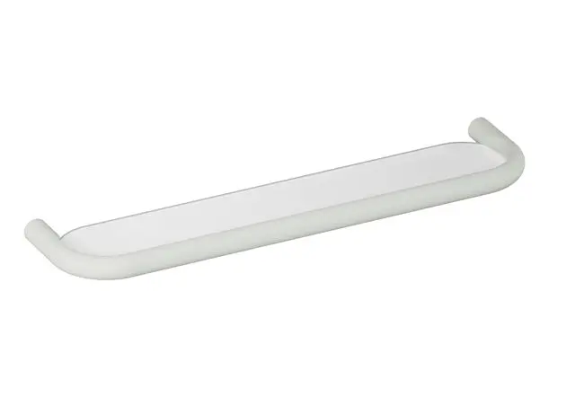 Hewi Ablage Ser 477, matt, eingesp. Glasplatte matt weiß lichtgrau 477.03B10005 97 47703B1000597