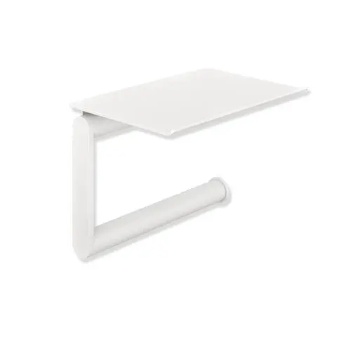 Hewi WC-Papierhalter m. Ablage pulverbeschichtet weiß tiefmatt 900.21.00460 DX 9002100460DX