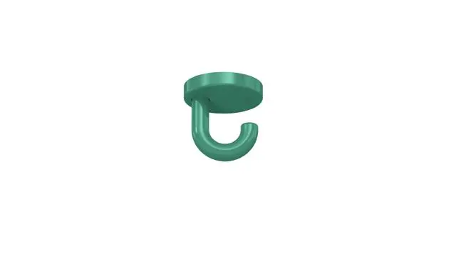 Hewi Haken Ser 477, d:50mm, als Unterkopfhaken aquablau 477.90.015 55 4779001555