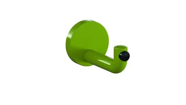 Hewi Wandhaken Ser 477 d:70mm, Türpuffer schwarz apfelgrün 477.90.035 74 4779003574