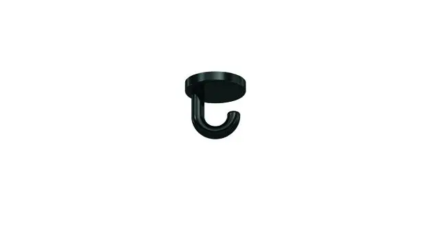 Hewi Haken Ser 477, d:40mm, als Unterkopfhaken tiefschwarz 477.90.040 90 4779004090
