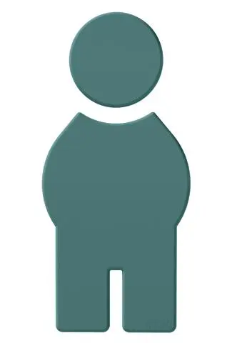 Hewi Symbol Mann Ser 801, selbstklebend aquablau 801.91.010 55 8019101055