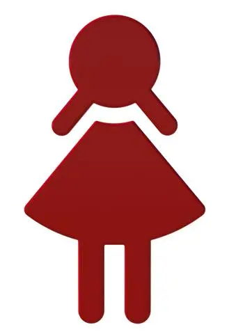 Hewi Symbol Frau Ser 801, selbstklebend rubinrot 801.91.020 33 8019102033