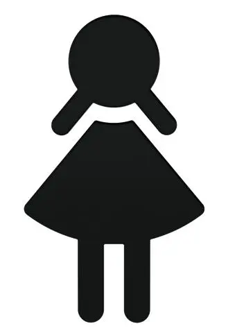 Hewi Symbol Frau Ser 801, selbstklebend tiefschwarz 801.91.020 90 8019102090