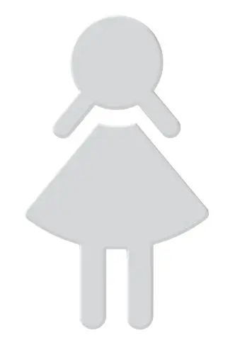 Hewi Symbol Frau Ser 801 selbstklebend signalweiß 801.91.020 98 8019102098