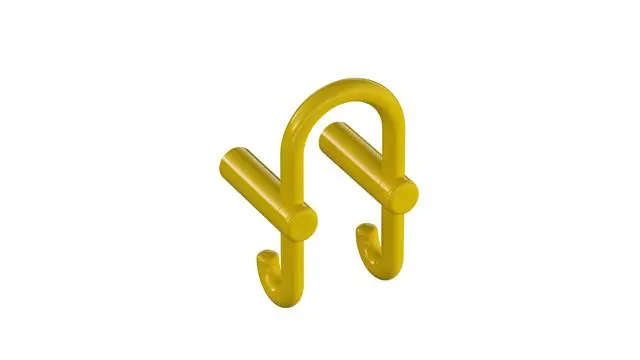 Hewi Garderobendoppelhaken Ser 801, Haken nach hinten zeigend senfgelb 801.90.030 18 8019003018