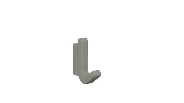 Hewi Einzelhaken S477, elastisch/matt felsgrau 477.94B010 95 47794B01095
