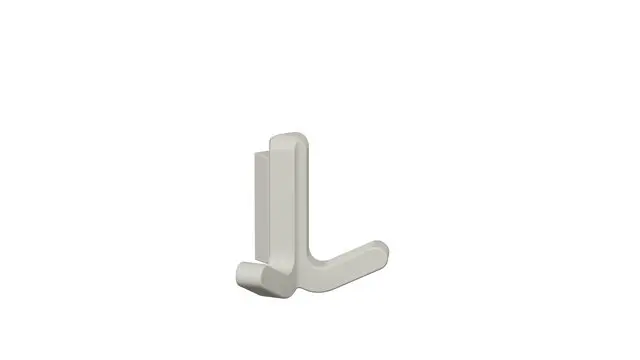 Hewi Doppelhaken S477, elastisch/matt lichtgrau 477.94B020 97 47794B02097