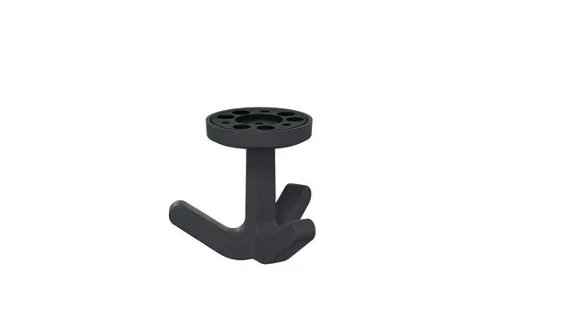 Hewi Dreifachhaken S477, elastisch/matt drehbar anthrazitgrau 477.94B030 92 47794B03092